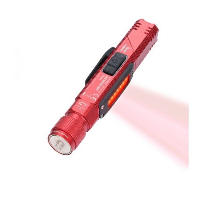 TROIKA ECO KNICKLICHT Red Hand flashlight + Headband flashlight COB LED
