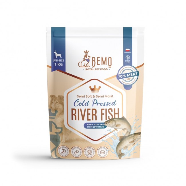 BEMO Cold Pressed River Fish Mono - dry dog food - 1kg BEMO Cold Pressed River Fish Mono - dry dog food - 1kg