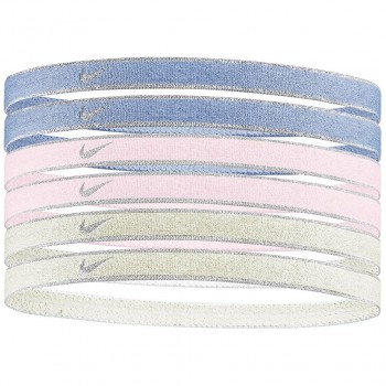 Opaski na w osy Nike 6 szt. Swoosh Sport metalic-fioletowa, r owa, ta N1002008511OS