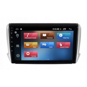 GPS navigation radio system for PEUGEOT 208 and 2008 models from 2012 to 2019