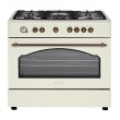 Ravanson Retro KWGE 90ARC gas and electric cooker (cream)