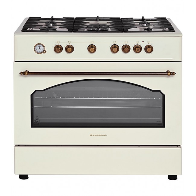 Ravanson Retro KWGE 90ARC gas and electric cooker (cream) Ravanson Retro KWGE 90ARC gas and electric cooker (cream)