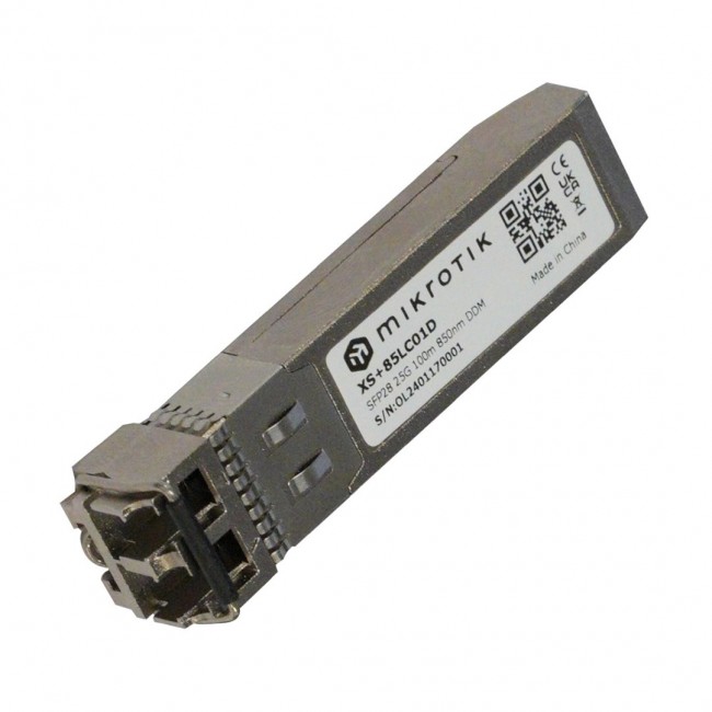 Mikrotik XS+85LC01D network transceiver module Fiber optic 25000 Mbit/s SFP28 850 nm Mikrotik XS+85LC01D network transceiver module Fiber optic 25000 Mbit/s SFP28 850 nm