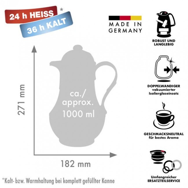 ROTPUNKT Thermos jug, 1.0 l, ivory (ecru)