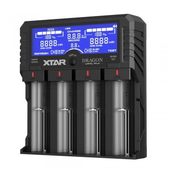 Charger for cylindrical Li-ion 18650 batteries Xtar VP4L+ Dragon