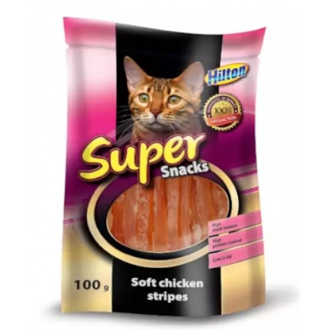 HILTON Soft chicken stripes - cat treats - 100g