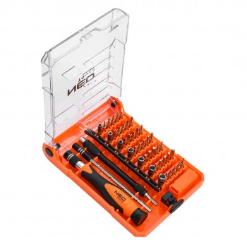 Precision screwdriver bits with handle 45 pcs.