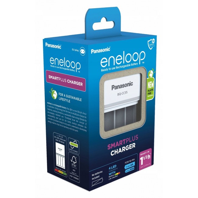 Battery charger PANASONIC Eneloop Smartplus BQ-CC55 (BQ-CC55E) Battery charger PANASONIC Eneloop Smartplus BQ-CC55 (BQ-CC55E)