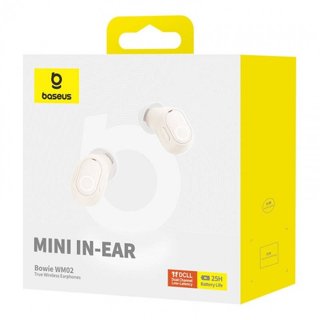 Baseus Bowie WM02 wireless headphones (white) Baseus Bowie WM02 wireless headphones (white)