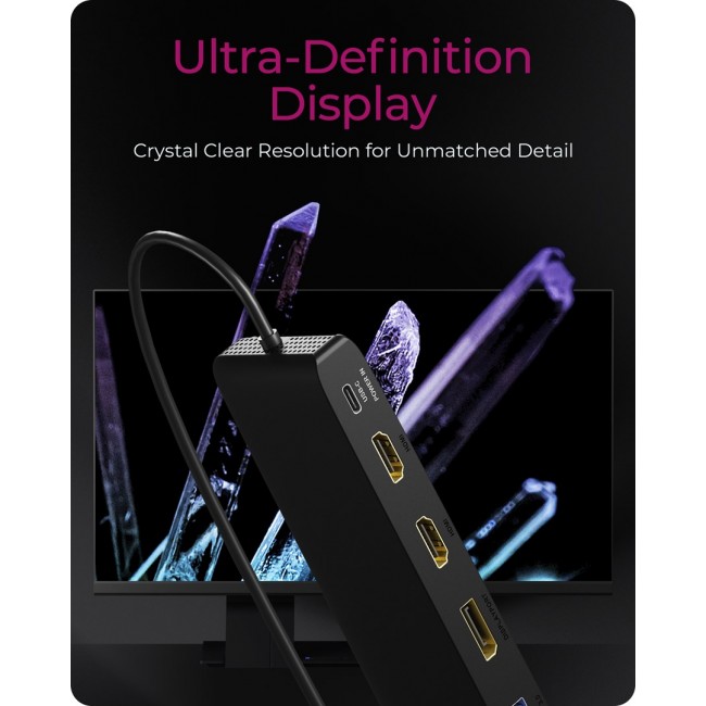 Docking station IcyBox USB Type-C with triple video output retail Docking station IcyBox USB Type-C with triple video output retail