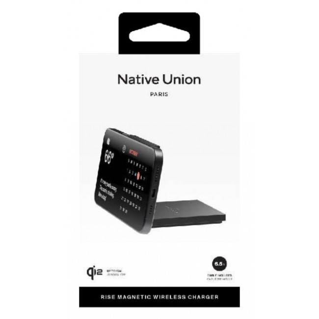 Native Union Rise Solo Qi2 Wireless Charger Black