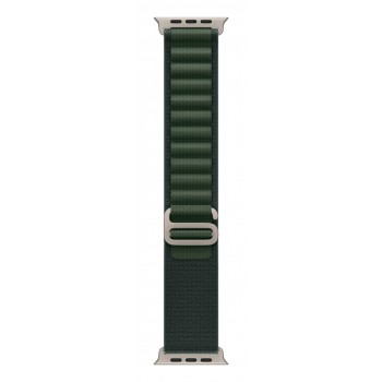 Apple 49mm Dark Green Alpine Loop - Small - Natural Titanium Finish