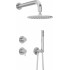 Concealed shower set with overhead shower