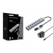 Conceptronic HUBBIES21GP 7-Port USB 3.0 Hub with Power Adapter, 5Gbps, USB-A x 7