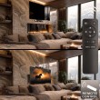 Maclean MC-891 Electric TV Wall Mount Bracket with Remote Control Height Adjustment 37'' - 70
