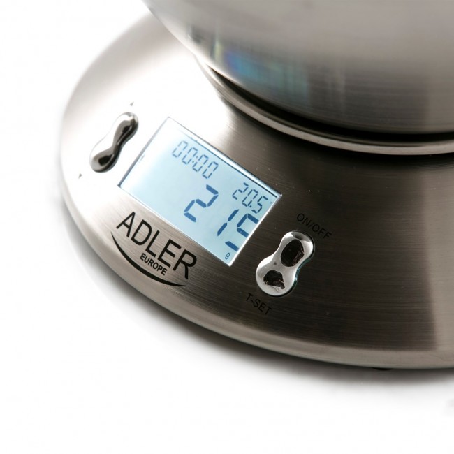 Adler AD 3134 Electronic kitchen scale Stainless steel Round