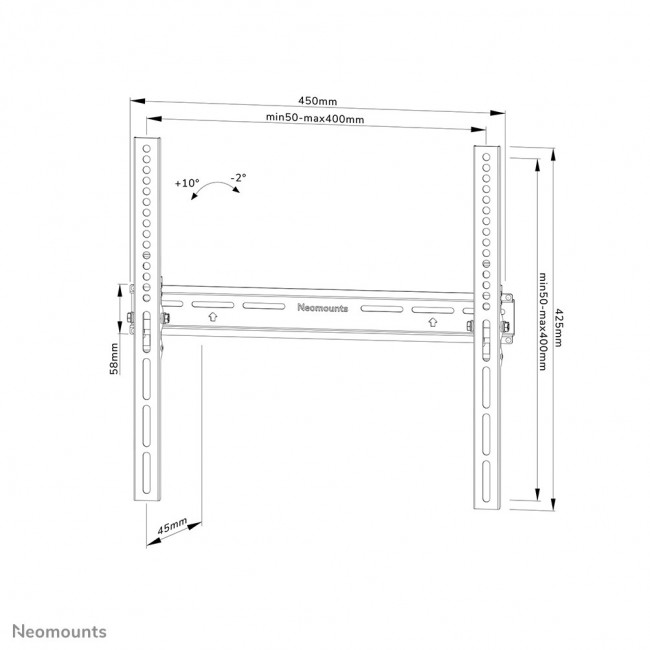 Neomounts WL35-350BL14 TV mount wall 32-65