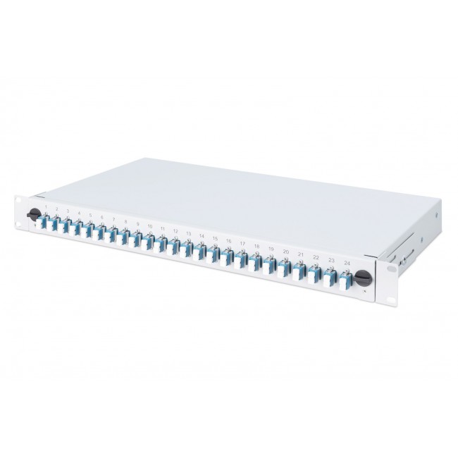 Digitus Fiber Optic Sliding Splice Box, 1U, Equipped, LC, OM4