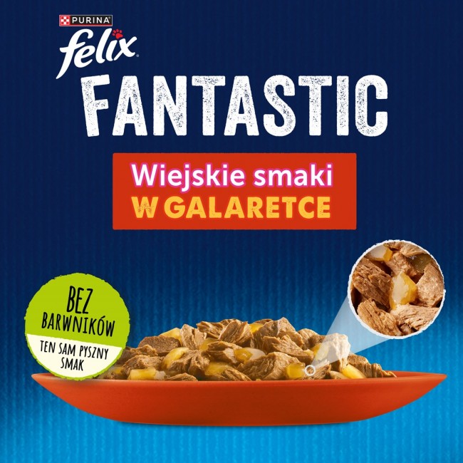 Felix Fantastic in jelly Beef with Chicken 340 g (4 x 85 g)