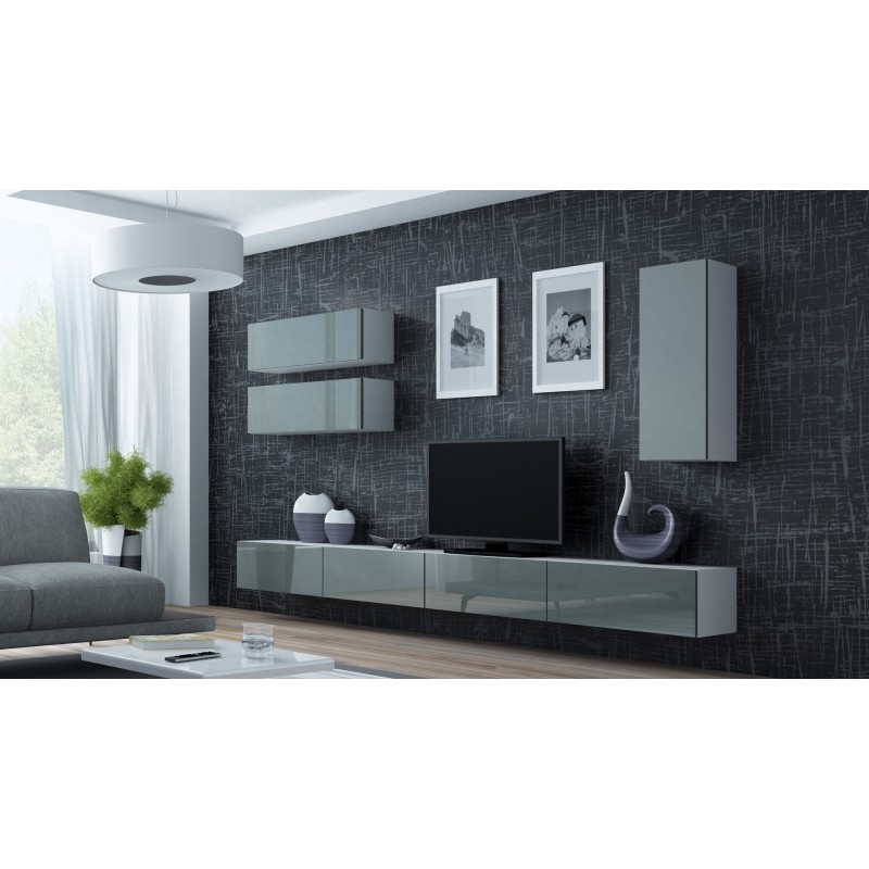 Cama TV stand VIGO 140 30/140/40 white/grey gloss Cama TV stand VIGO 140 30/140/40 white/grey gloss
