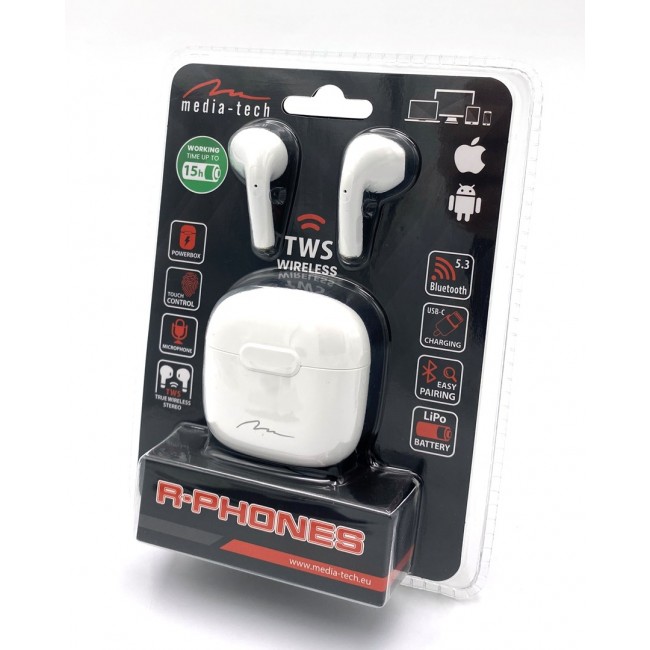 Wireless headphones R-PHONES TWS MT3589W Wireless headphones R-PHONES TWS MT3589W