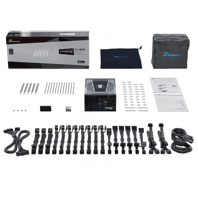 Seasonic Prime TX-1600, 80 PLUS Titanium Power Supply, modular, ATX 3.0, PCIe 5.0 - 1600 Watt Seasonic Prime TX-1600, 80 PLUS Titanium Power Supply, modular, ATX 3.0, PCIe 5.0 - 1600 Watt