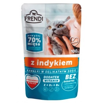 FRENDI Pieces in turkey sauce - wet cat food - 100 g