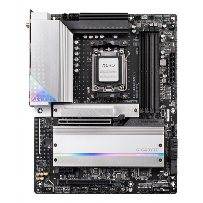 GIGABYTE B650 AERO G Motherboard - AMD Ryzen 9000 Series CPUs, up to 8000MHz DDR5 (OC), 1xPCIe 5.0 + 2xPCIe 4.0 M.2, 2.5GbE LAN, WIFI 6E, USB 3.2 Gen 2