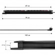 Maclean power strip, 10 outlet extension cord, 2 switches, protection and overload indication, 3680W, MCE10