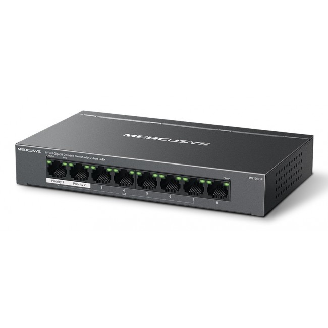Mercusys 8-Port Gigabit Desktop Switch with 7-Port PoE+