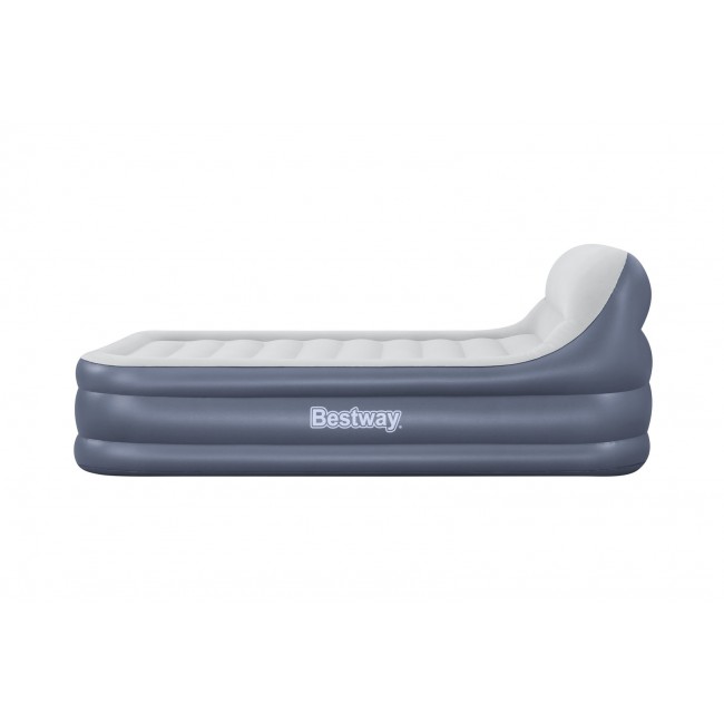 Bestway Tritech SleekFlow Headboard Air Mattress Queen with Built-in AC Pump and Antimicrobial Coating 2.26 m x 1.52 m x 84 cm