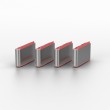 Lindy USB Type C Port Blocker Key - Pack of 4 Blockers, Pink