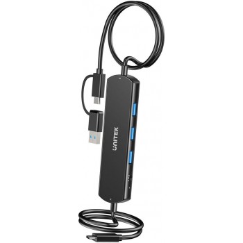 Unitek KVM Hub 10 Gbps prze ączanie między 2 hostami, 3 USB-A