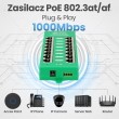 Extralink Gigabit PoE Injector 8 Port Active, 8 ports Gigabit 802.3at/af, Mode A Extralink Gigabit PoE Injector 8 Port Active, 8 ports Gigabit 802.3at/af, Mode A
