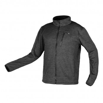 Zip-up sweatshirt OUTDOOR, pique, grey, size XXL