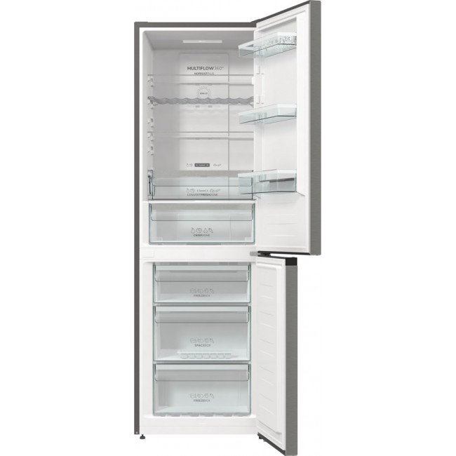 Gorenje NRK6192AXL4 fridge-freezer Freestanding 300 L E Grey