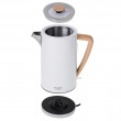 Adler AD 1347W electric kettle 1.5 L 2200 W White, Wood
