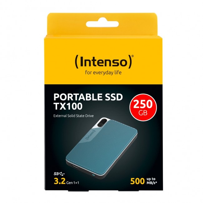 Intenso Lesen/Schreiben bis zu 500 MB/s/250GB USB Type-C 3.2 Gen 1 (3.1 Gen 1) Blue, Grey Intenso Lesen/Schreiben bis zu 500 MB/s/250GB USB Type-C 3.2 Gen 1 (3.1 Gen 1) Blue, Grey