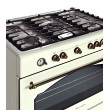 Ravanson Retro KWGE 90ARC gas and electric cooker (cream)