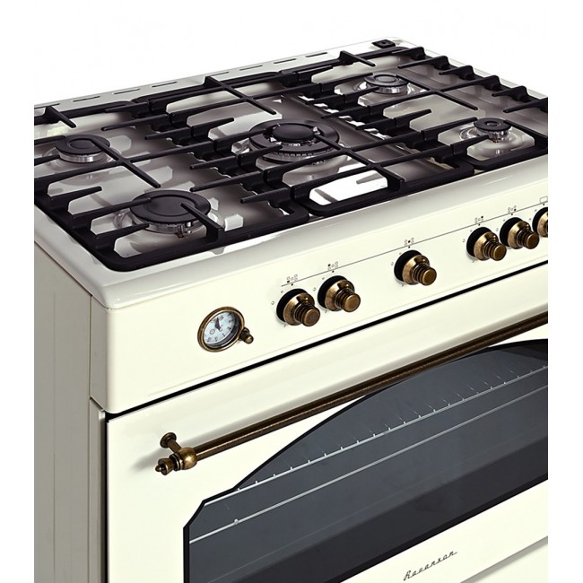 Ravanson Retro KWGE 90ARC gas and electric cooker (cream) Ravanson Retro KWGE 90ARC gas and electric cooker (cream)