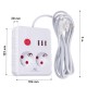 Maclean power strip, extender 2 sockets + 3xUSB, 110-240V AC 50/60Hz, 2.1A max 2500W, 3 m, white, MCE388 W Maclean power strip, extender 2 sockets + 3xUSB, 110-240V AC 50/60Hz, 2.1A max 2500W, 3 m, white, MCE388 W
