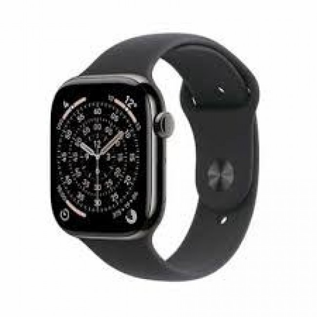 Apple Watch Series 11 GPS + Cellular 42mm Natural Titanium Case with Stone Grey Sport Band - S/M