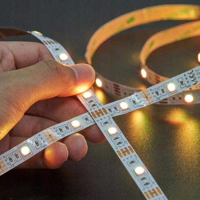 Vention RGB FPC LED strip with remote control, 5V, 5m