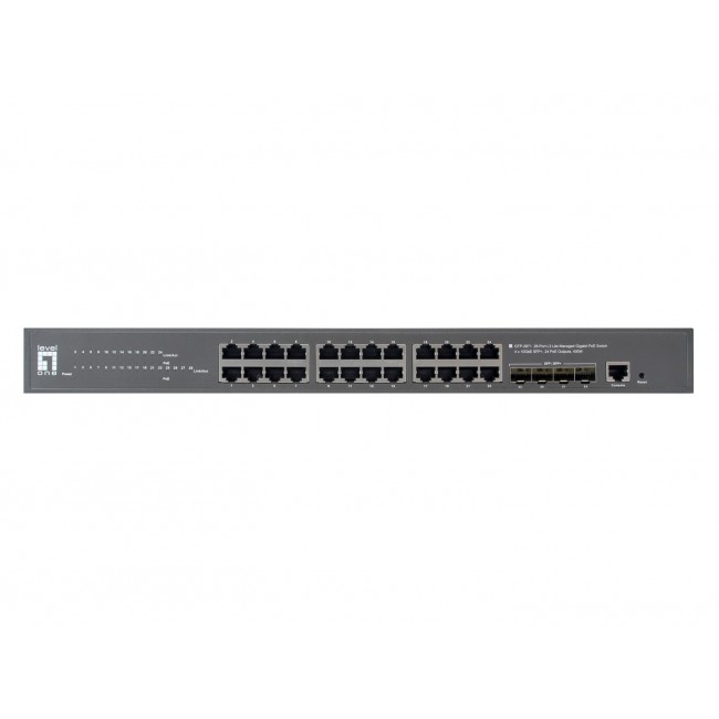 LevelOne GTP-2871 network switch Managed L3 Gigabit Ethernet (10/100/1000) Power over Ethernet (PoE) Grey LevelOne GTP-2871 network switch Managed L3 Gigabit Ethernet (10/100/1000) Power over Ethernet (PoE) Grey