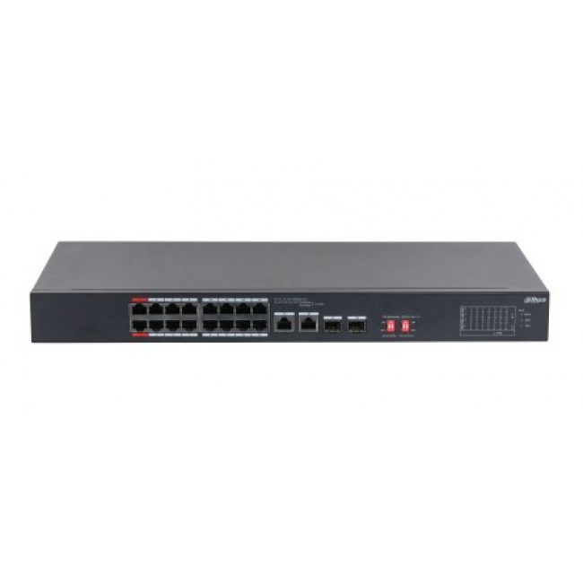 Dahua Technology PoE S3218-16ET-135 network switch Unmanaged L2 Gigabit Ethernet (10/100/1000) Power over Ethernet (PoE) 1U Black