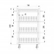 Techly I-CABINET-30DUTY portable device management cart/cabinet White, Blue