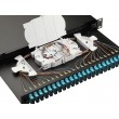 Equip 24-Port Fiber Optic Splice Box, SC Duplex, OM3, 1U, Equipped, Black