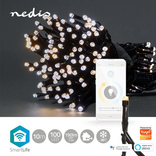 Nedis WIFILX02W100 decoration lighting Light decoration chain 100 bulb(s) LED 3.21 W G Nedis WIFILX02W100 decoration lighting Light decoration chain 100 bulb(s) LED 3.21 W G