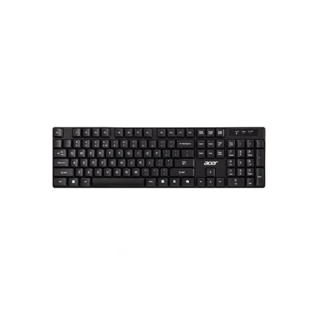 Acer Combo Set, Wireless Keyboard and Mouse AAK400, Rubber Dome Key Switch, RF 2.4GHz Dongle, Up to 1600 DPI, 10 Metres Range, Black