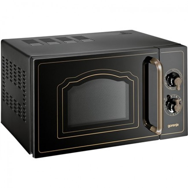 Gorenje Microwave oven with grill MO4250CLB Free standing, 20 L, Grill, Mechanic, 700 W, Black, Defrost function